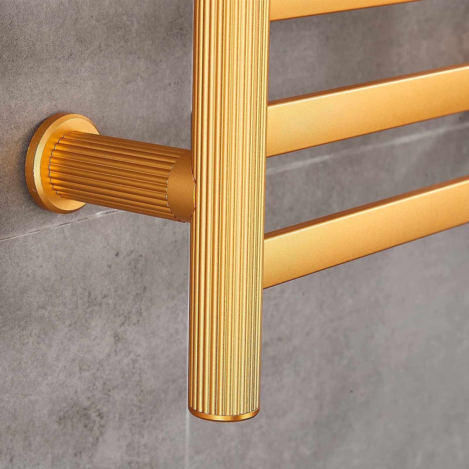 Scaldasalviette Elettrico A 7 Barre Dorato Con Ripiano - Risparmio Energetico E Design Moderno Per Bagno - Foto 9