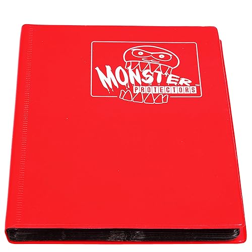 Miniatura 4 de Monster Binder - Álbum de tarjetas coleccionables de 4 bolsillos, color rojo mate, capacidad para 160 tarjetas de Yugioh, magia y Pokémon