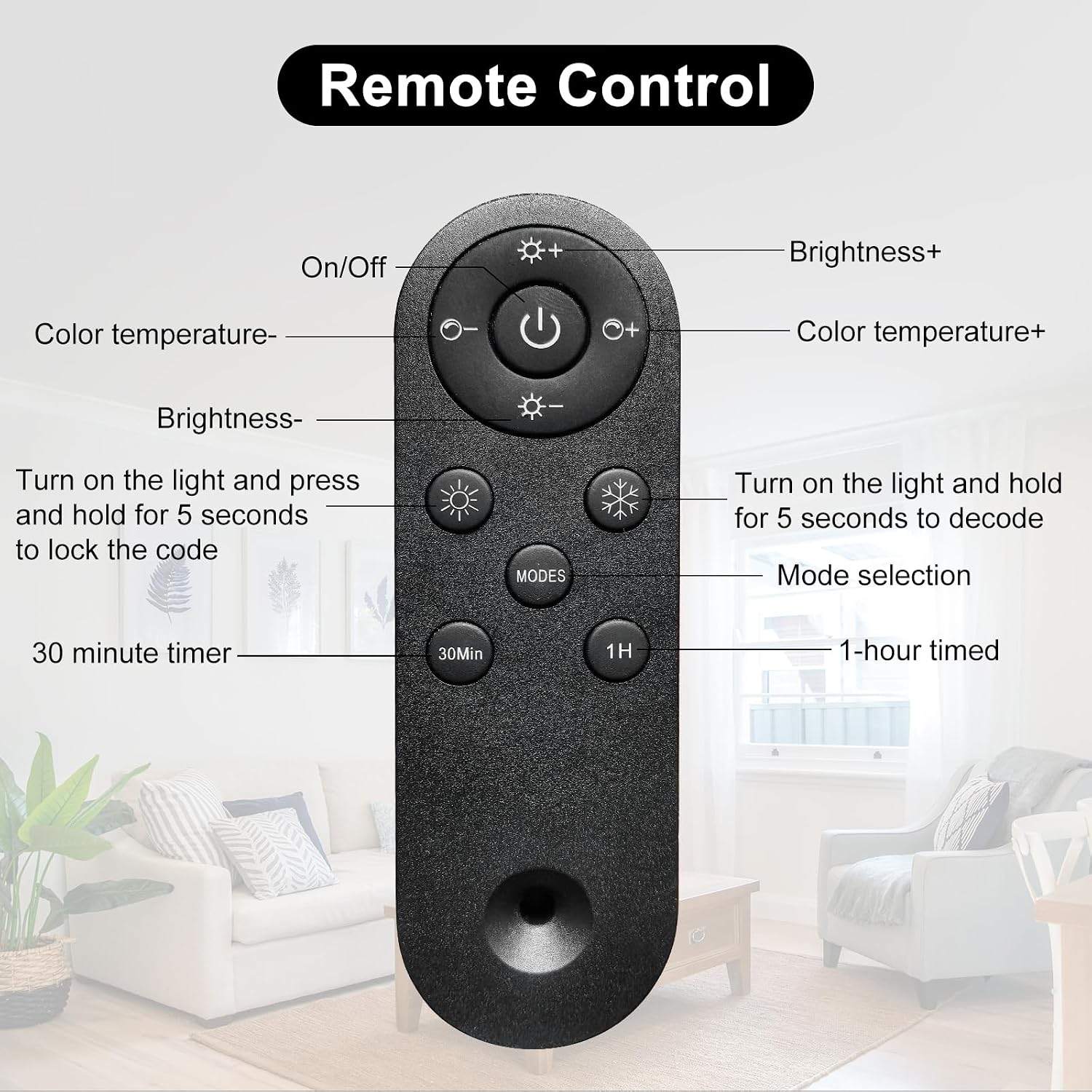 12V Indoor Plant Spotlight with Remote dimming Function, 12W Spotlight Suitable for Dark Corners, Sofas, Indoor Plants, Walls, Artworks (Black, 1 Pack)