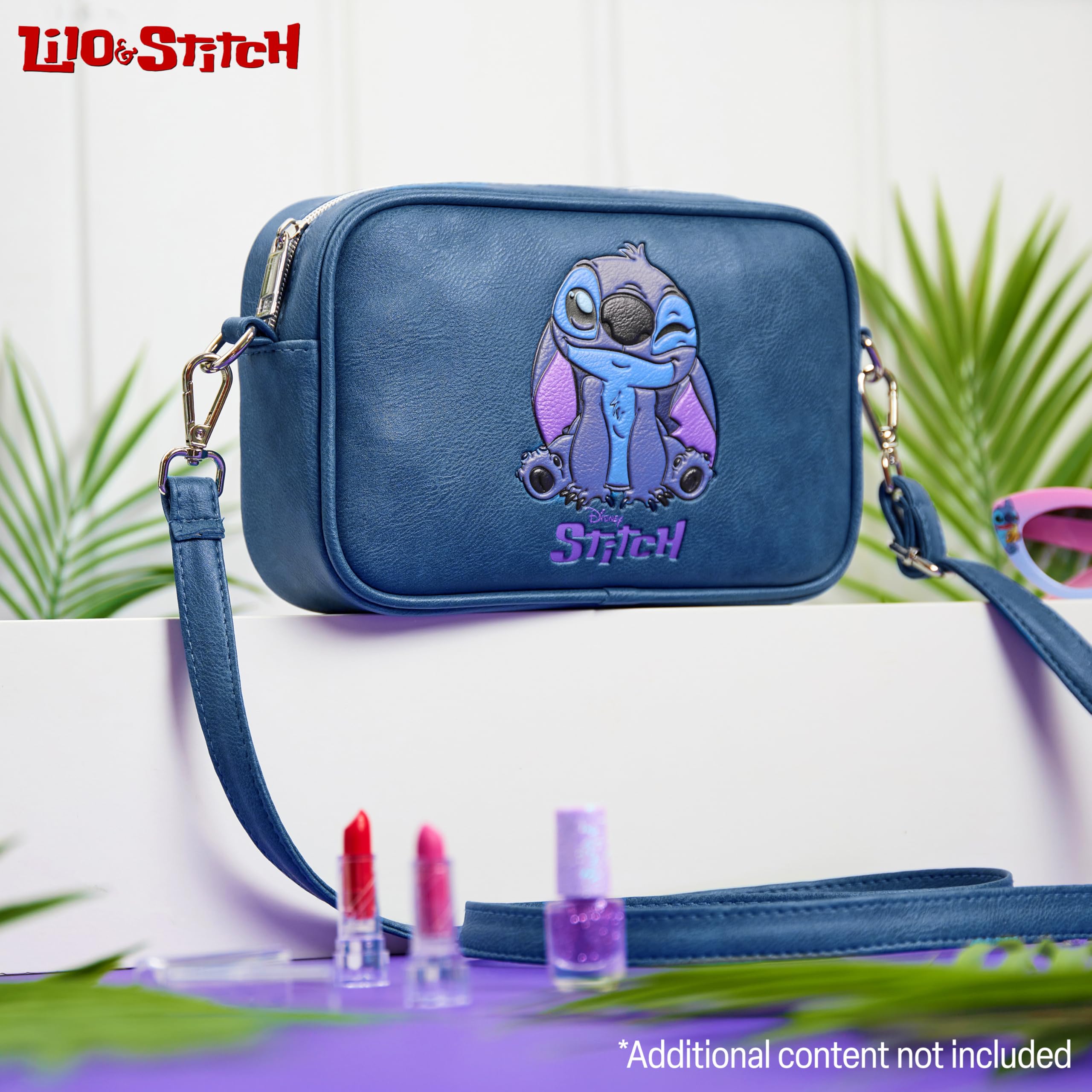 Disney Stitch Sac Bandoulière Fille et Ado, Sac à Main Simili Cuir pour Shopping, Voyage, Sorties, Idée Cadeau Fille (Bleu Stitch)