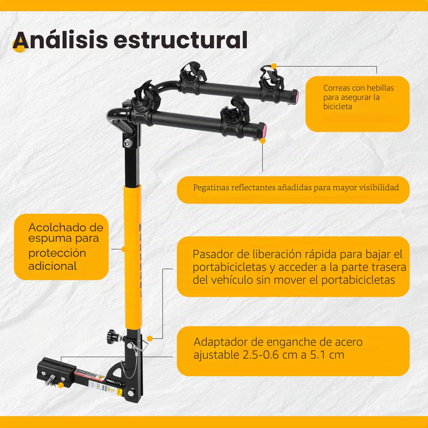 MaxxHaul 50025 - Soporte de Enganche para 2 Bicicletas, para Coches, Camiones, SUV, minivans (Capacidad de 100 Libras)