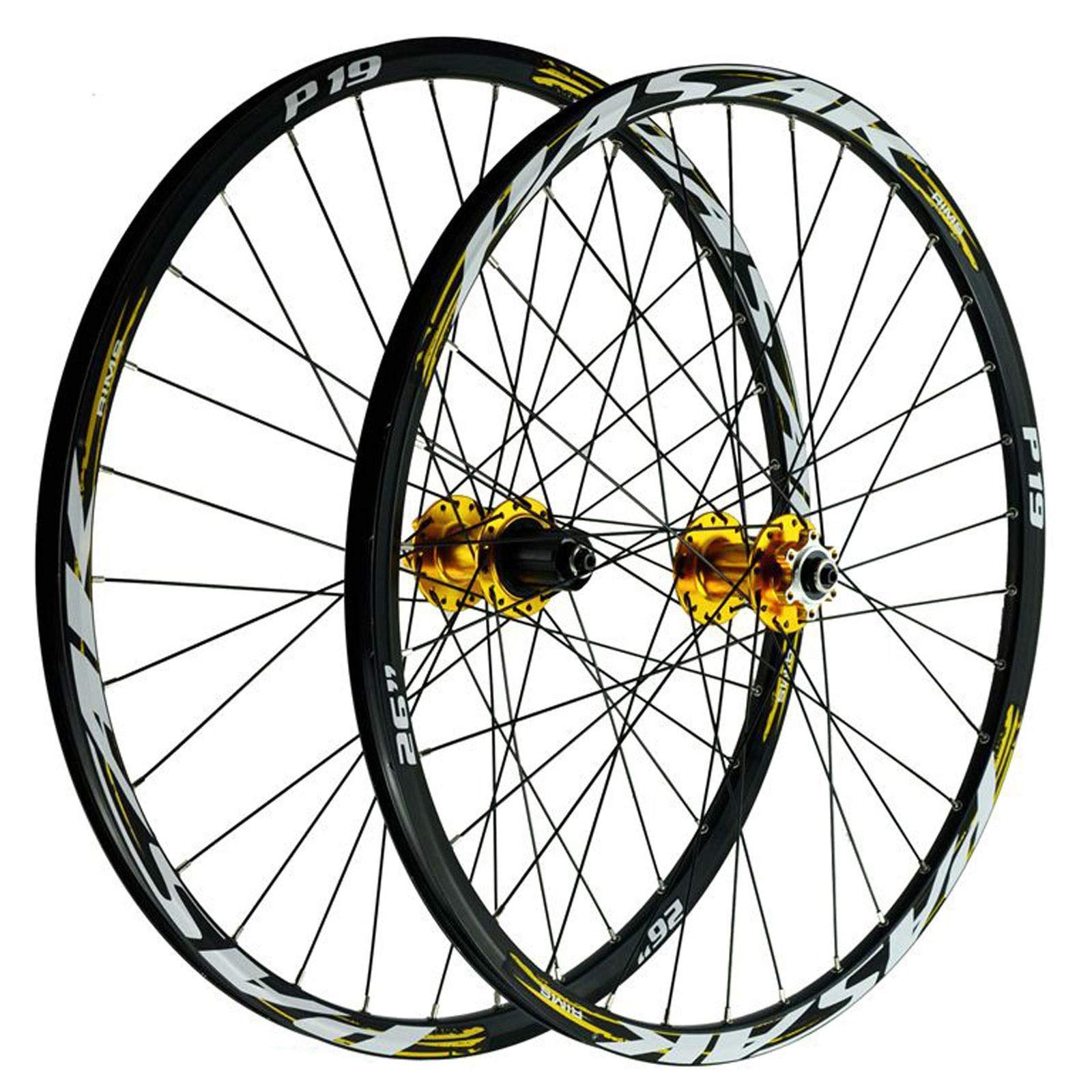 Buy 26 27.5 29 Inch Front Rear Bike Wheel Set MTB Wheelset Double Wall Rim 6 Nail Discbrake