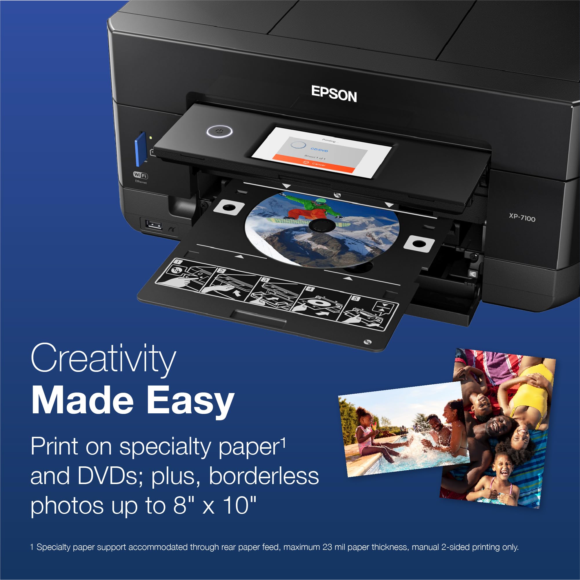Epson Impressora a jato de tinta colorida Exsion Premium XP-7100