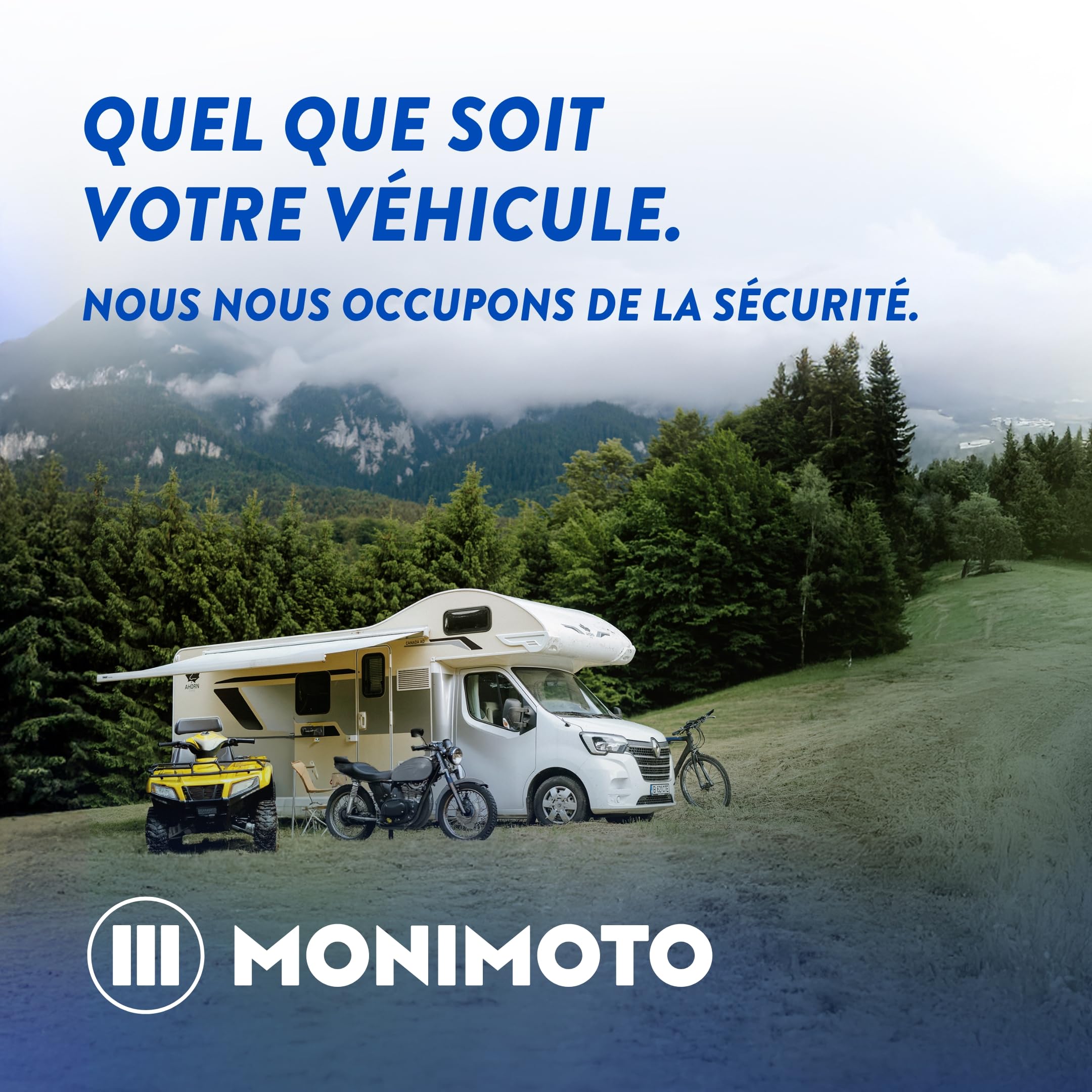 MoniMoto 7 - Tracker GPS Moto & Alarme Connectée, Installation Antivol Étanche sans Fil - Traceur GPS Voiture, Moto, Scooter, Poids Lourd, Camping Car
