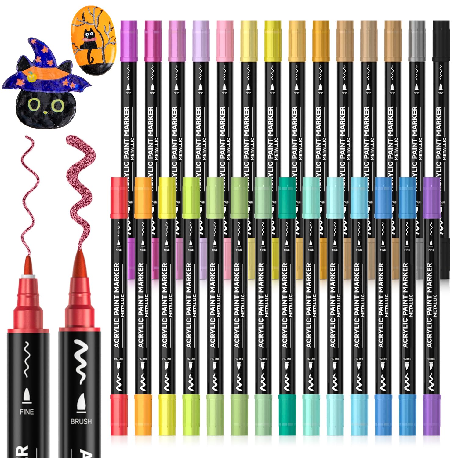 アクリルマーカー Amazon | Arrtx アクリルペイントペン 36色 アクリルマーカー