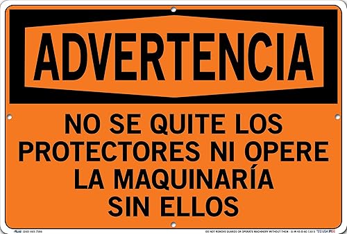 Señal de advertencia de aluminio Vestil SI-W-45-E-AL-063-S, 1