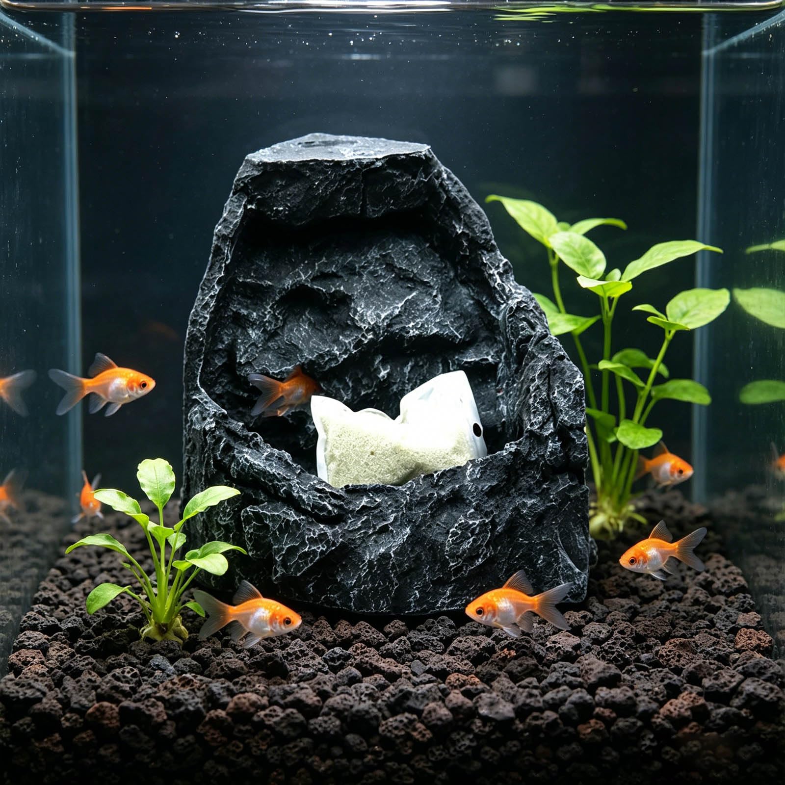 Natural Lookings Cascata Rockery Fishtank decorazione crea acqua fluente continua di casa acquario paesaggistica ornamenti acquario