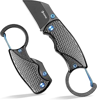 NedFoss OWL Pocket Knife for Men, 1.56 inch Small Pocket Knife, D2 Steel Blade and Aluminum Handle, Mini Folding Knife, EDC Gadgets Box Cutter, Cool Knives for Work, Keychains for Women Men