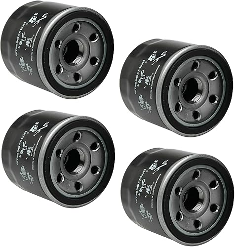 4 filtros de aceite BAIZHIHUA 1809 que reemplazan a 15410-MFJ-D02, KN-204-1 para Honda Goldwing 1800 GL1800 NC700X NC750X RC51 ST1300 VFR800