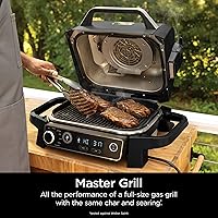 Vista 7 de Ninja Serie Woodfire 7 en 1 (parrilla, barbacoa, asar, freír con aire, deshidratar, rostizar, ahumar) Portátil y resistente a la intemperie