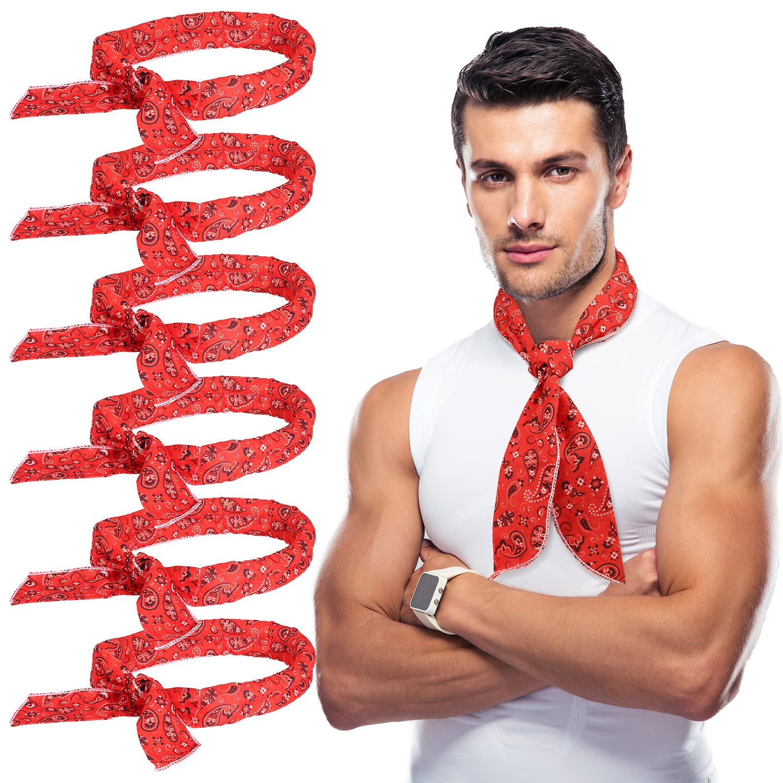Coume 6 Pack Cooling Neck Wraps, Cooling Bandana