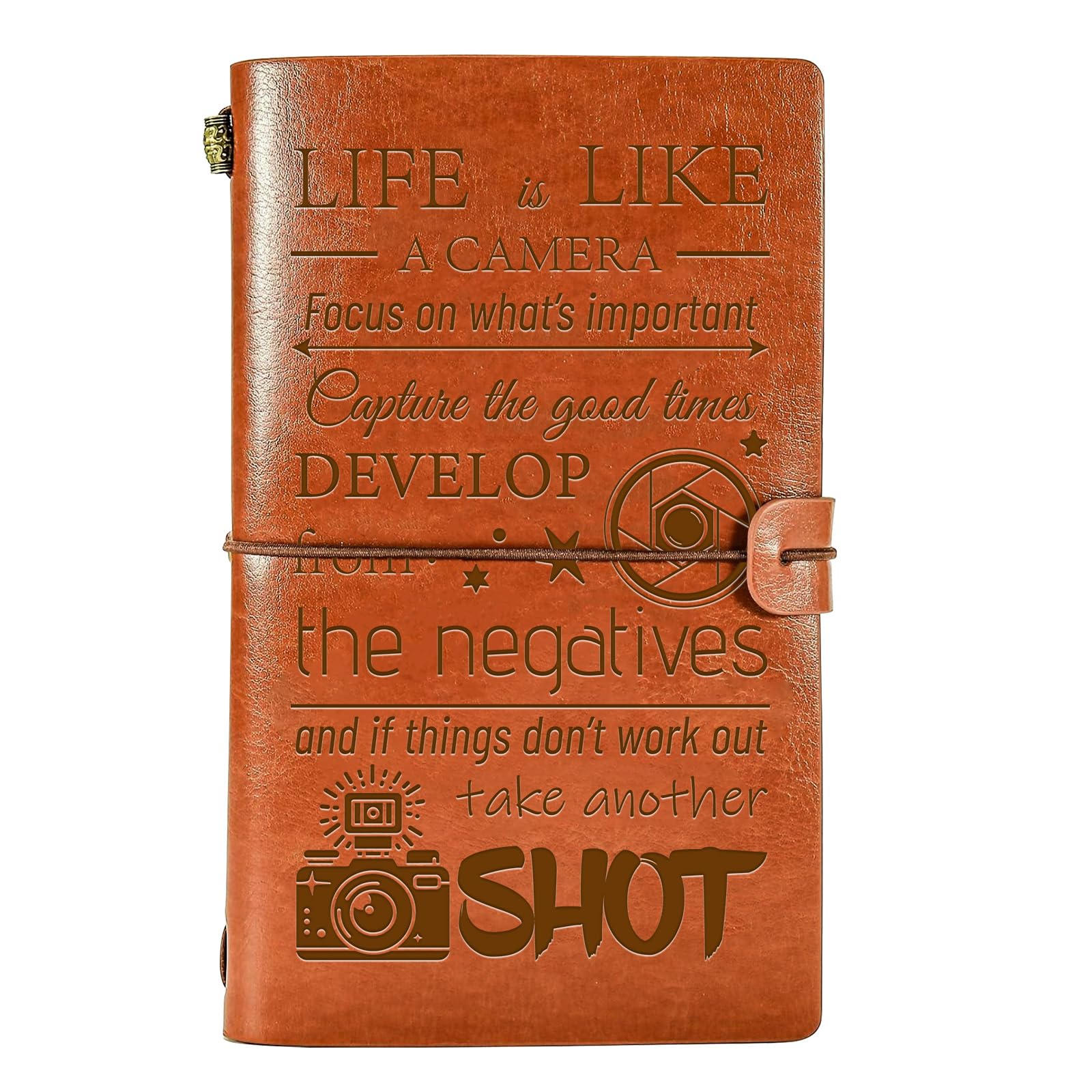 Wazzio Photographer Gifts for Women Men, 136 Page Refillable Writing Photographers Journal Notebooks, Birthday Gifts for Photographers Photo Lovers