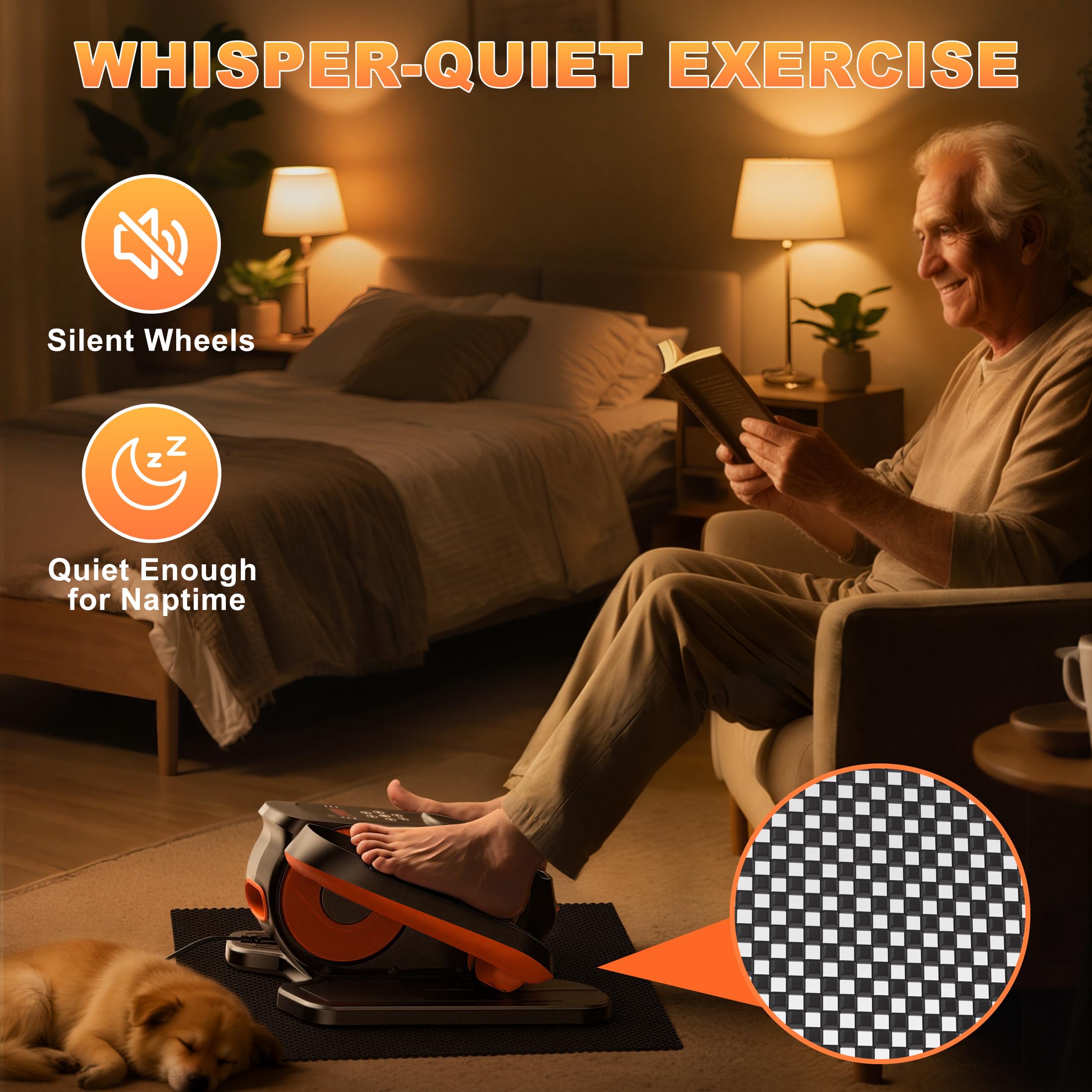 Putnen Under Desk Elliptical Machine, Electric Leg Exerciser for Seniors thumbnail 13