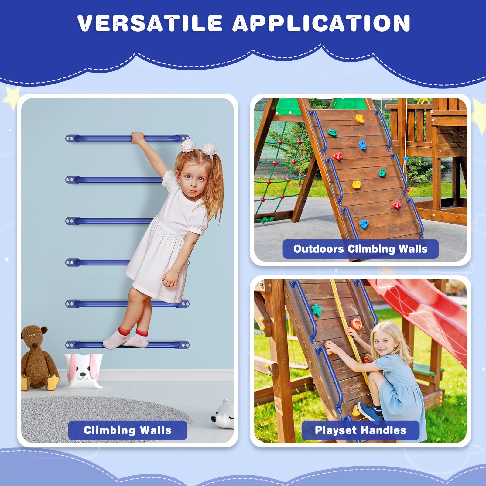 Dolibest Barra de agarre para niños, 73 cm, para escalar, pasamanos para escalera, pasamanos para escalera, pasamanos para personas con discapacidad, agarre de seguridad para interiores y exteriores