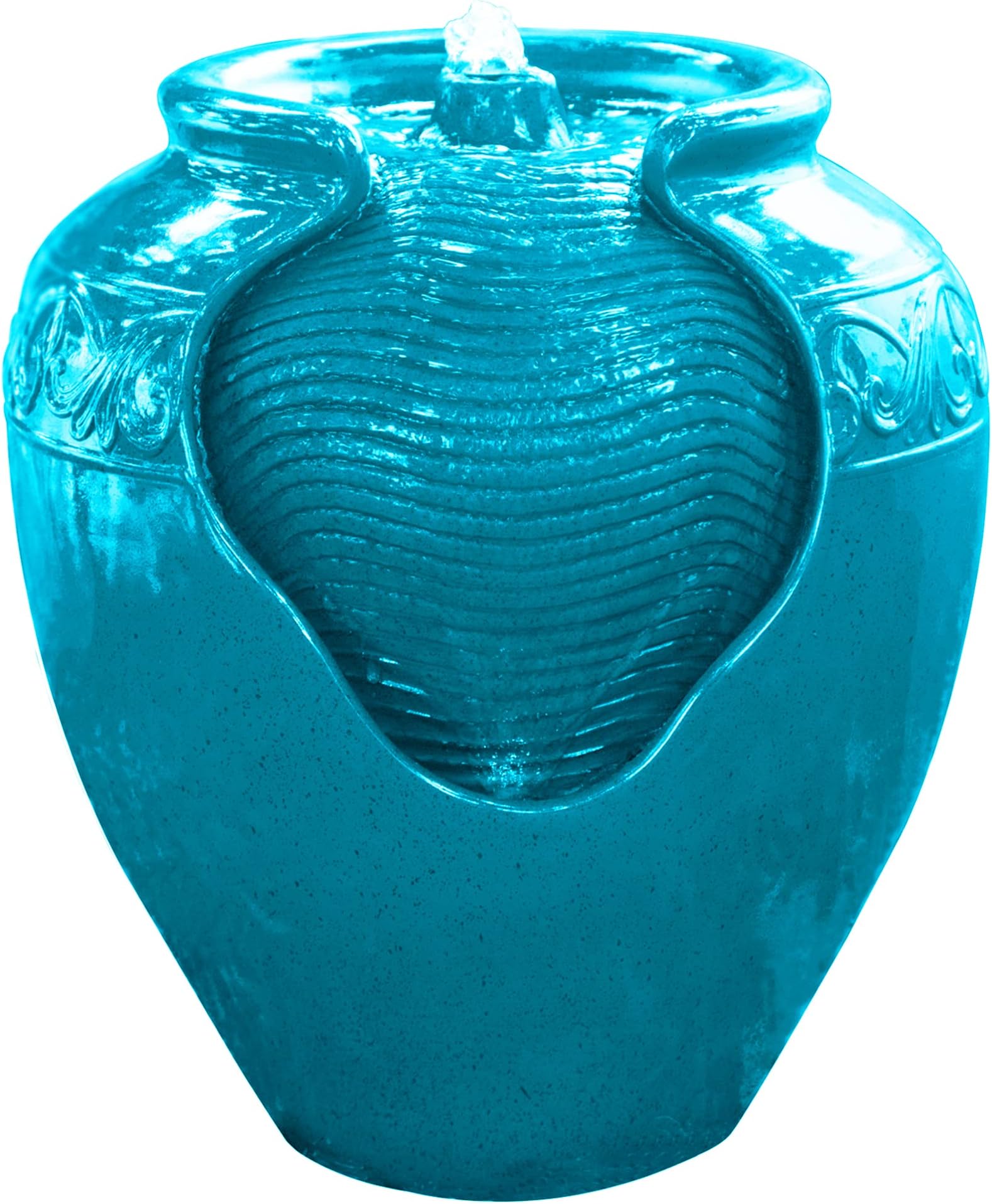 Electric Water Fountain Glazed Pot Floor Outdoor/ Indoor 