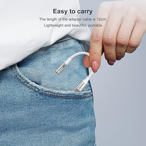 Miniatura 6 de MOSWAG Adaptador de audio USB C a 0.138 in, adaptador de auriculares USB C para Samsung Galaxy S23 S22 S21 S20 Ultra, Note 20 10 S10 S9 Plus, Pixel