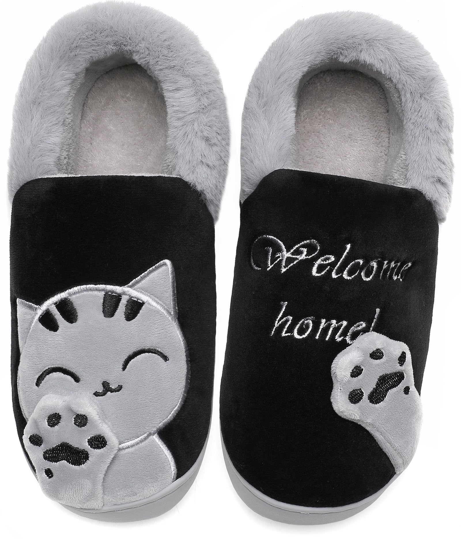 Vunavueya Pantofole per Unisex - Bambini e Adulto Ragazze Inverno Pantofole Scarpe Ragazzi Ciabatte Chiuse Donna Uomo Caldo Peluche Pantofola a Casa