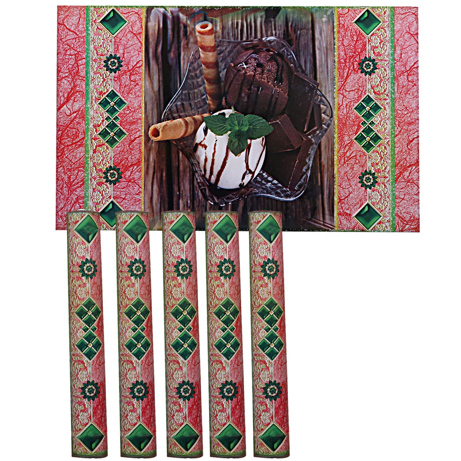 Kuber Industries PVC 6 Pieces Reversible Dining Table Placemat Set (Multi)-CTKTC28213
