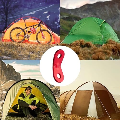 Miniatura 5 de SATINIOR 20 piezas de ajuste de cuerda Guyline de aleación de aluminio, tensores de tienda de campaña, ajustadores de cuerda para acampar al aire