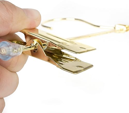 Miniatura 4 de KOOBAY - Paquete de 30 perchas de metal dorado de 13.7 pulgadas con gancho giratorio