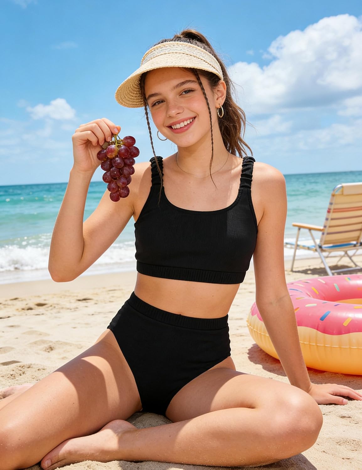 Hipea Girls Swimsuit Two Piece Bikini Set Summer Bathing Suit with Chest Pad Teen Girls Swimsuits for 6-16Y