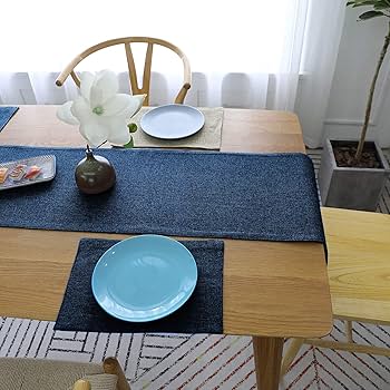 Amazon｜Khooti両面ウォッシャブルポリジュートテーブルランナー