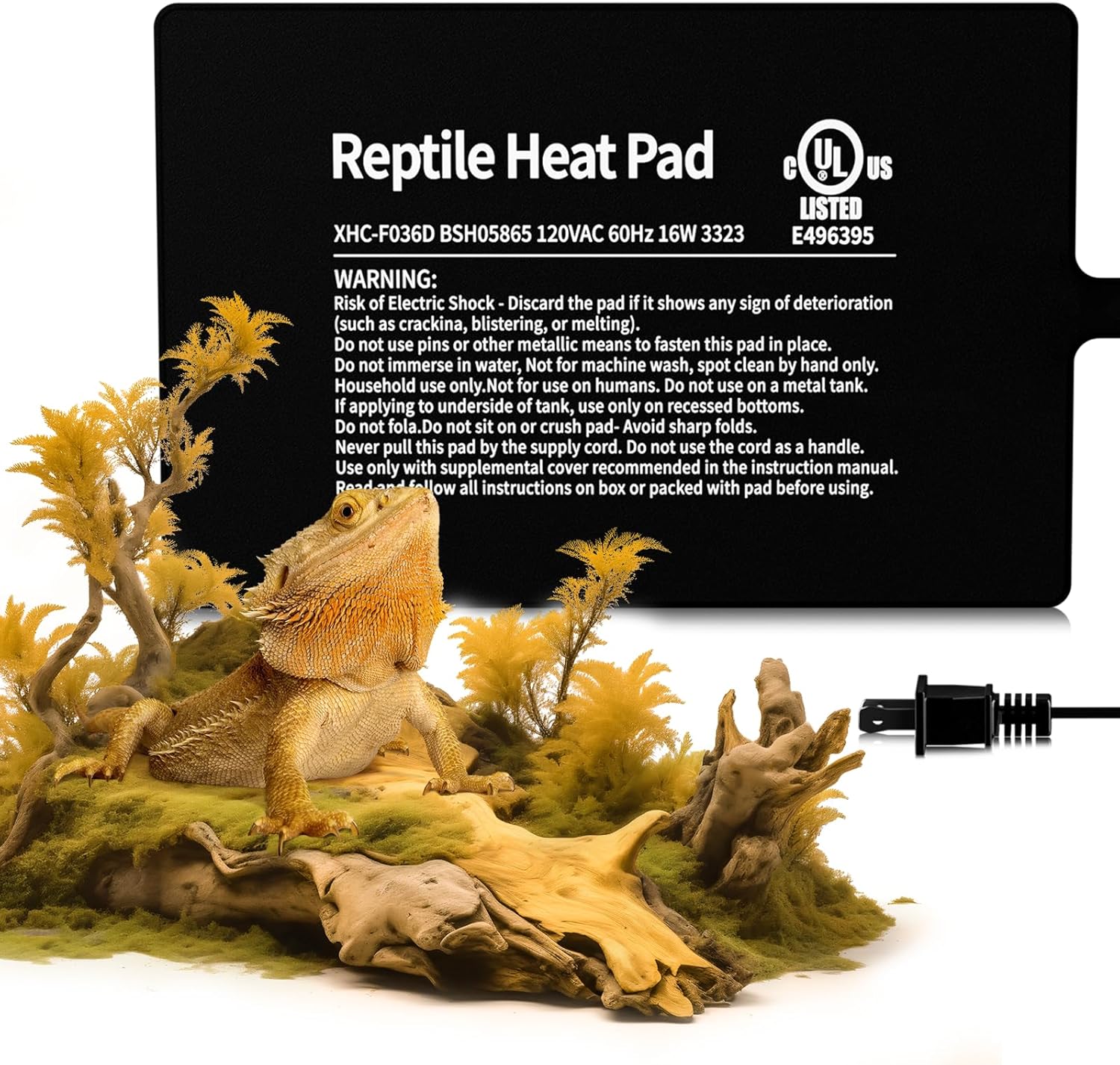 Reptile Tank Heater DERNORD Heat Mat With Thermostat 16W Reptile
