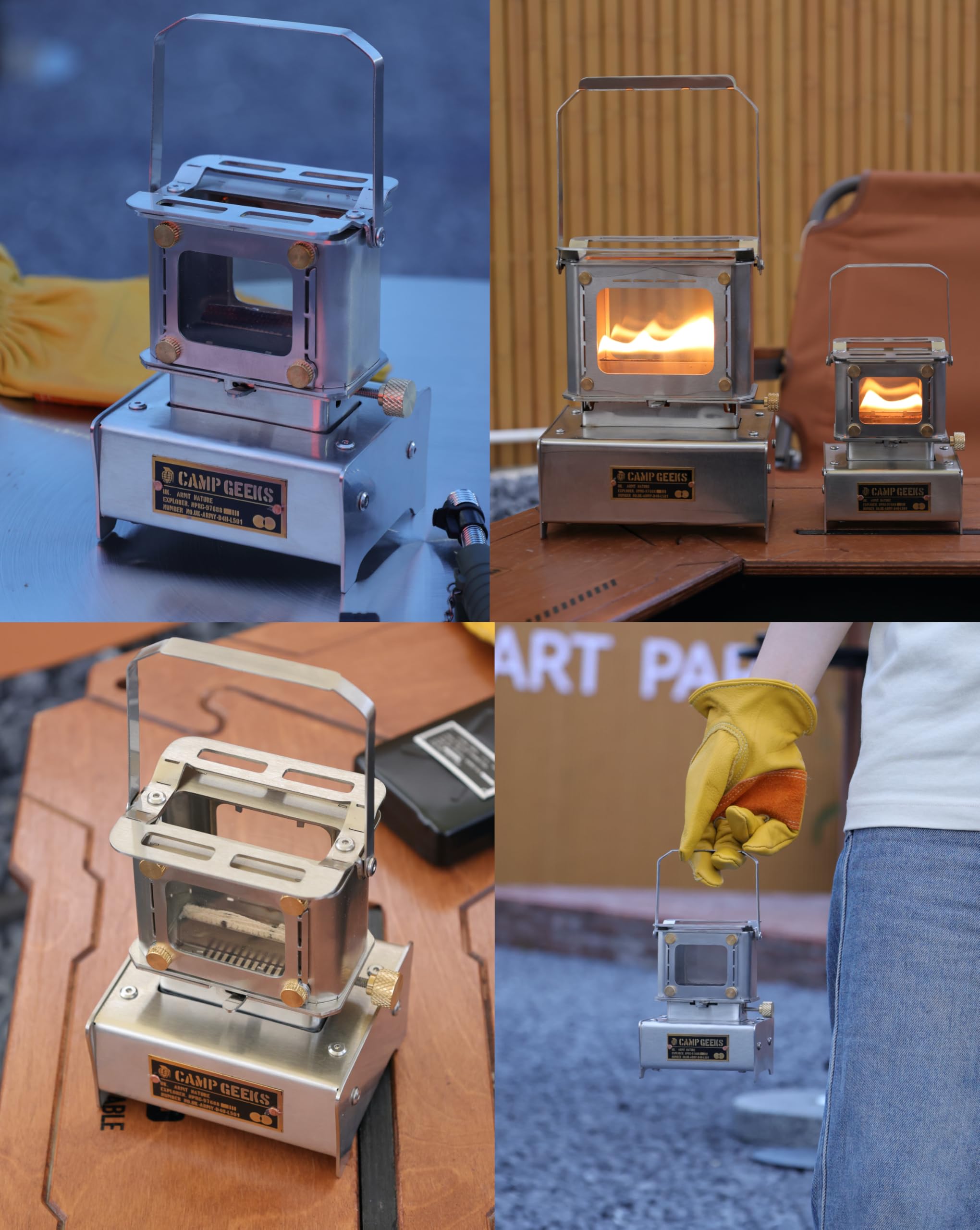 Amazon.co.jp: CAMPGEEKS アイロンストーブ 小型ポータブル オイル