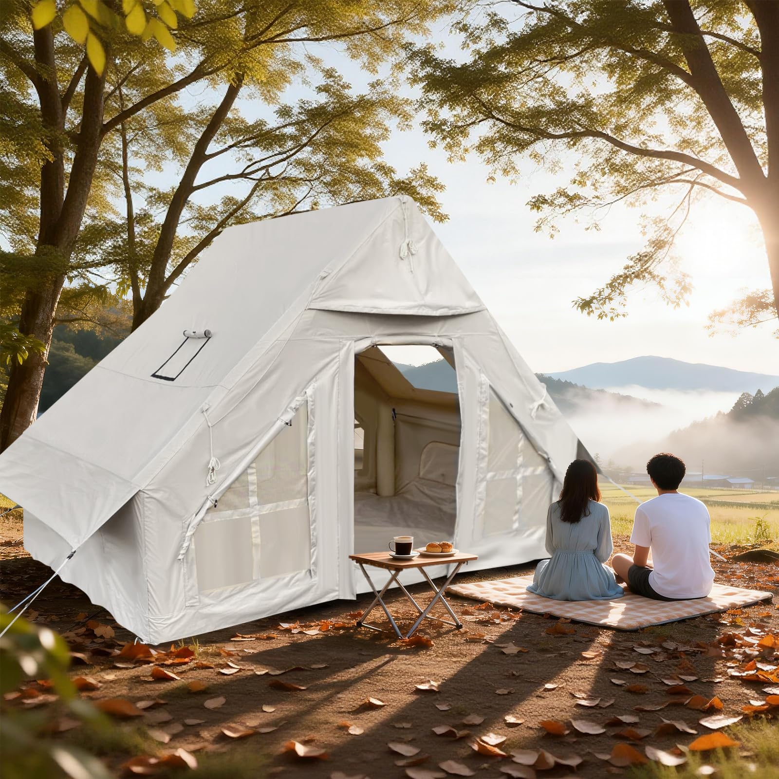Amazon.co.jp: インフレータブルテント 6㎡ エアーテント 300D