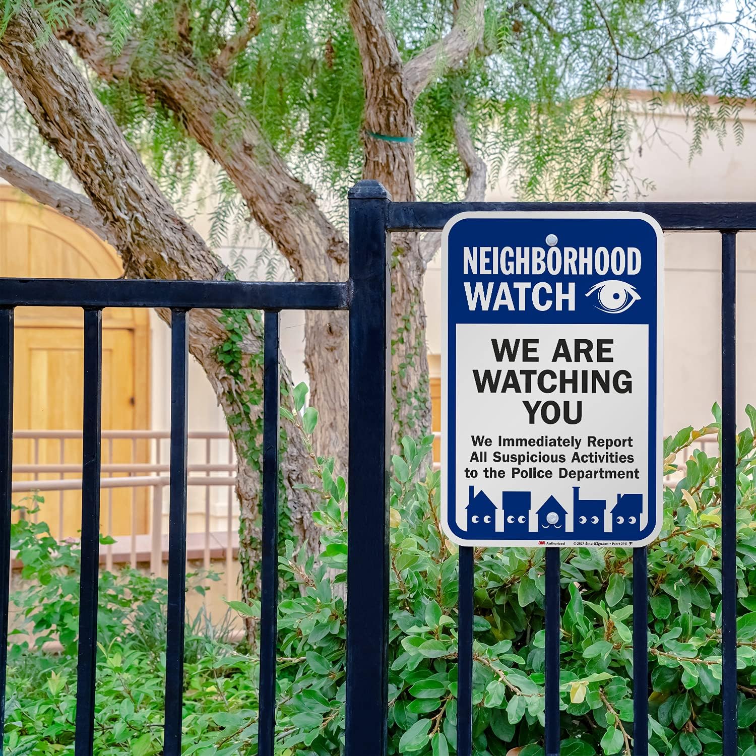 Bеѕt Rеvіеw SmartSign - K-9120-EG-12x18 Neighborhood Watch - We Are Watching You Sign | 12 x 18 3M Engineer Grade Reflective Aluminum Black/Blue on White