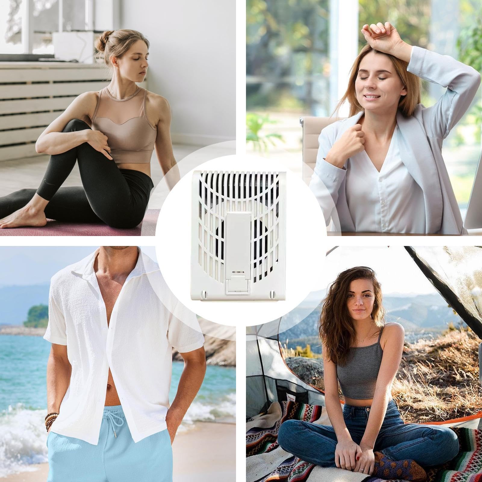 Ventilateur de taille | Ventilateur de ceinture de refroidissement portable à clipser | Gadgets de refroidissement rechargeables avec 3 vitesses Petit refroidisseur d'air pour le sport, le camping, le