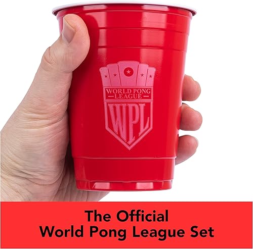 Miniatura 4 de Post Malone World Pong League Juego de beber cerveza para despedida de soltero juegos al aire libre con vasos de plástico y bolas de ping pong, para