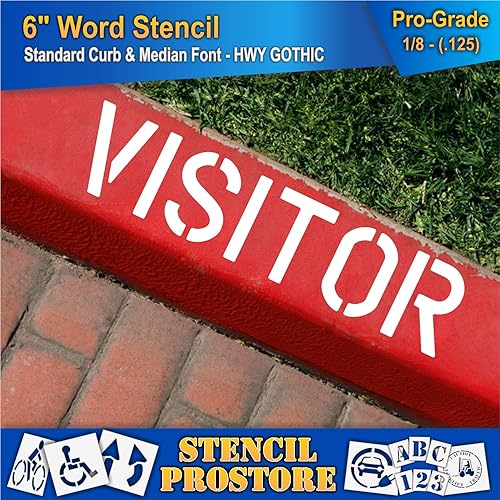 Miniatura 7 de Plantillas para bordillos y medianas, plantilla de visitante de 6 pulgadas, 6 x 28 x 116 pulgadas, ligera