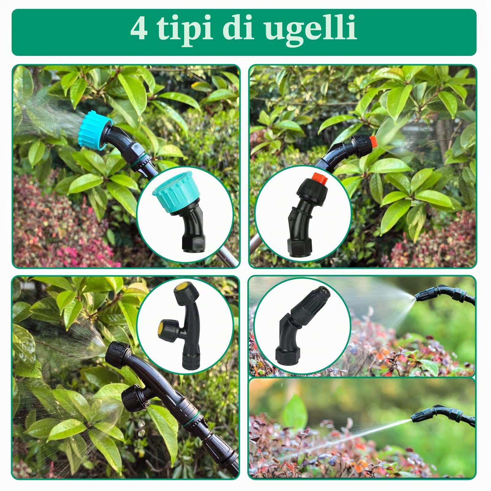 Pompa Elettrica per Liquidi 8L Pompa Irroratrice a Batteria Pompa a Spalla a Batteria Ricaricabile per Piante Nebulizzatore Elettrico per Giardino Frutteto (Verde)