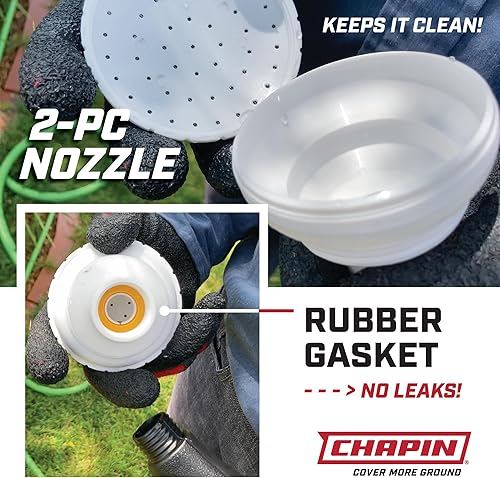 Miniatura 6 de Chapin 47998: Regadera de 2 galones para plantas de interior y exterior, 100% plástico reciclado con boquilla removible, cabezal rociador sin goteo