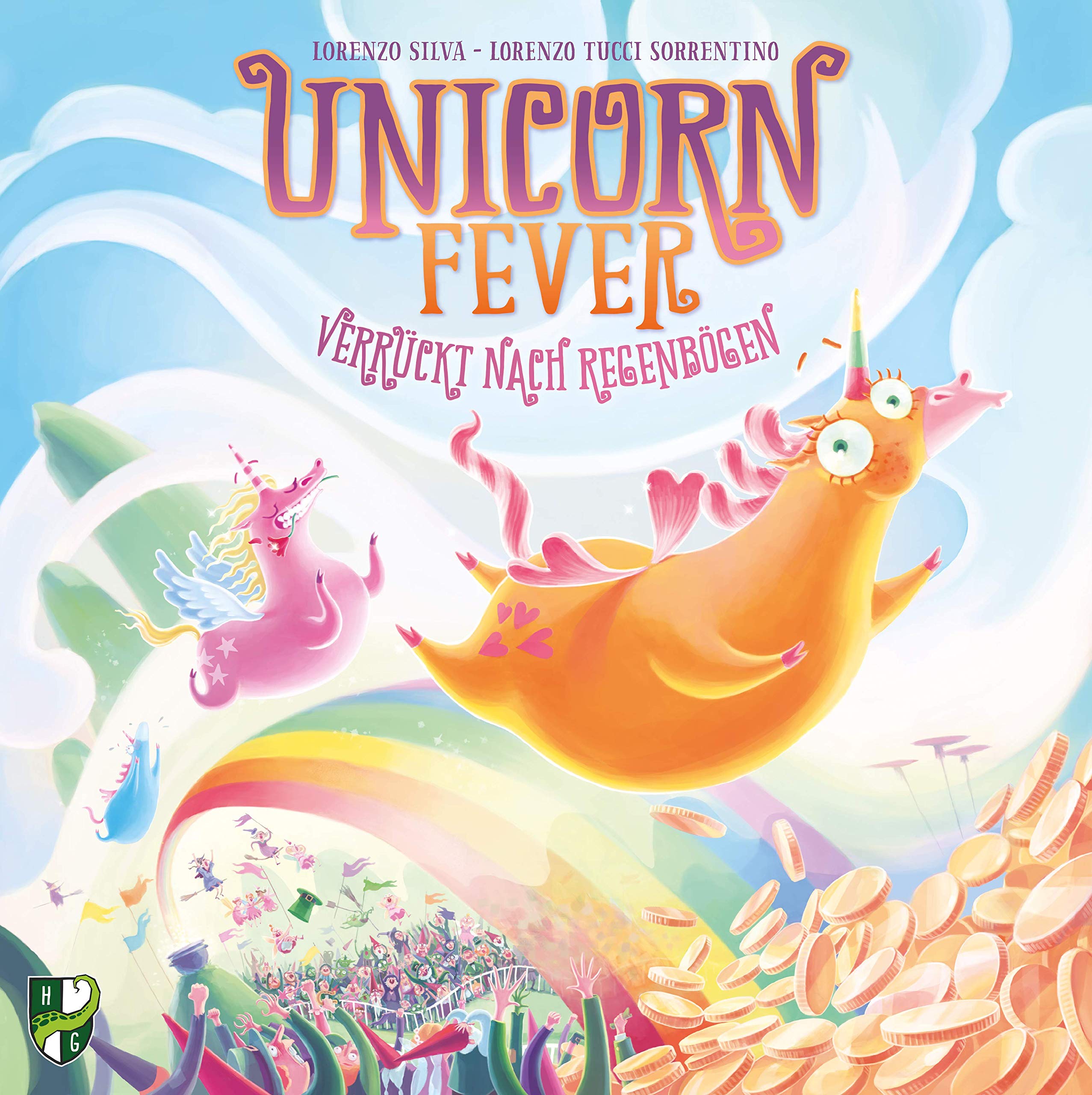 Heidelberger Spieleverlag Unicorn Fever Gioco da tavolo: 2-6 giocatori, dai 14 anni in su, strategia, tema unicorno