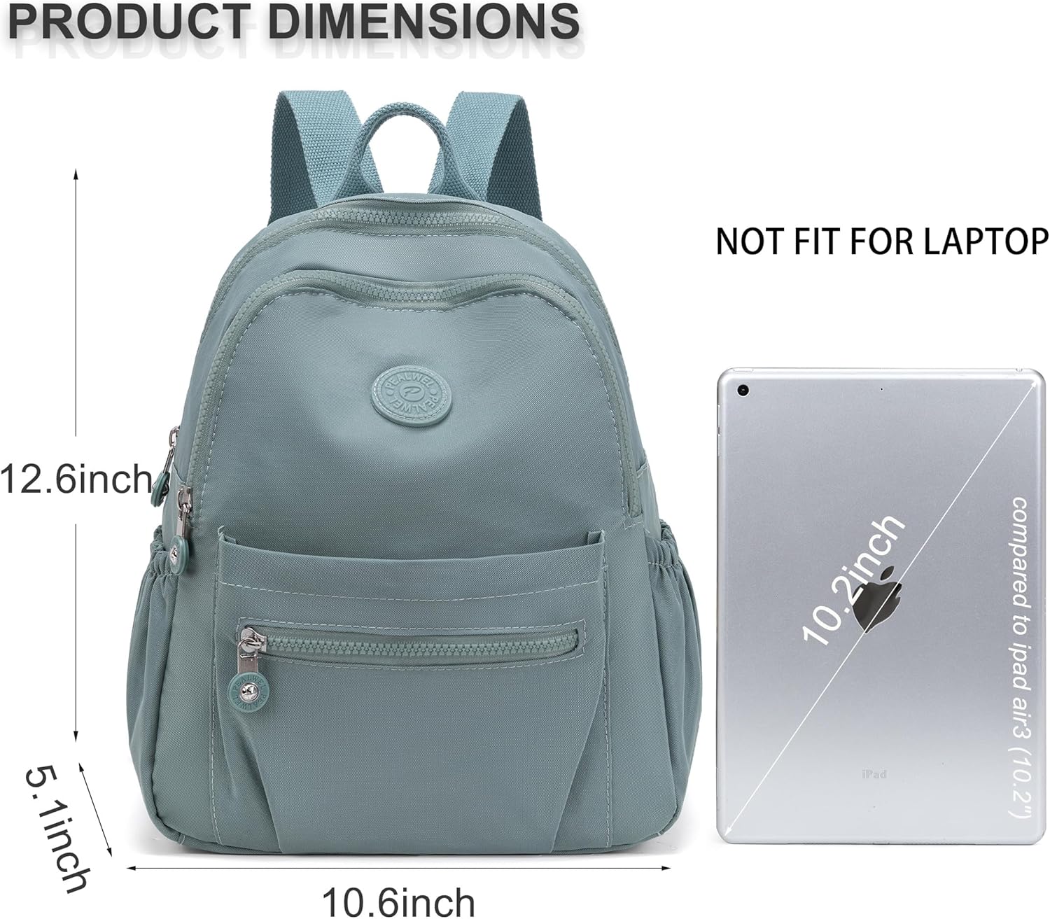 Mini Backpack Purse for Women,Small Nylon backpacks for Ladies Backpacks Women Anti Theft Travel Bag (Light Green) - Image 5