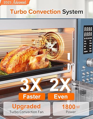 Miniatura 2 de Nuwave Bravo Pro Smart Air Fryer Toaster Oven Combo, Airfryer Convection Oven Countertop, 10-in-1 Functions with Quicker & Even Crisp Technology,