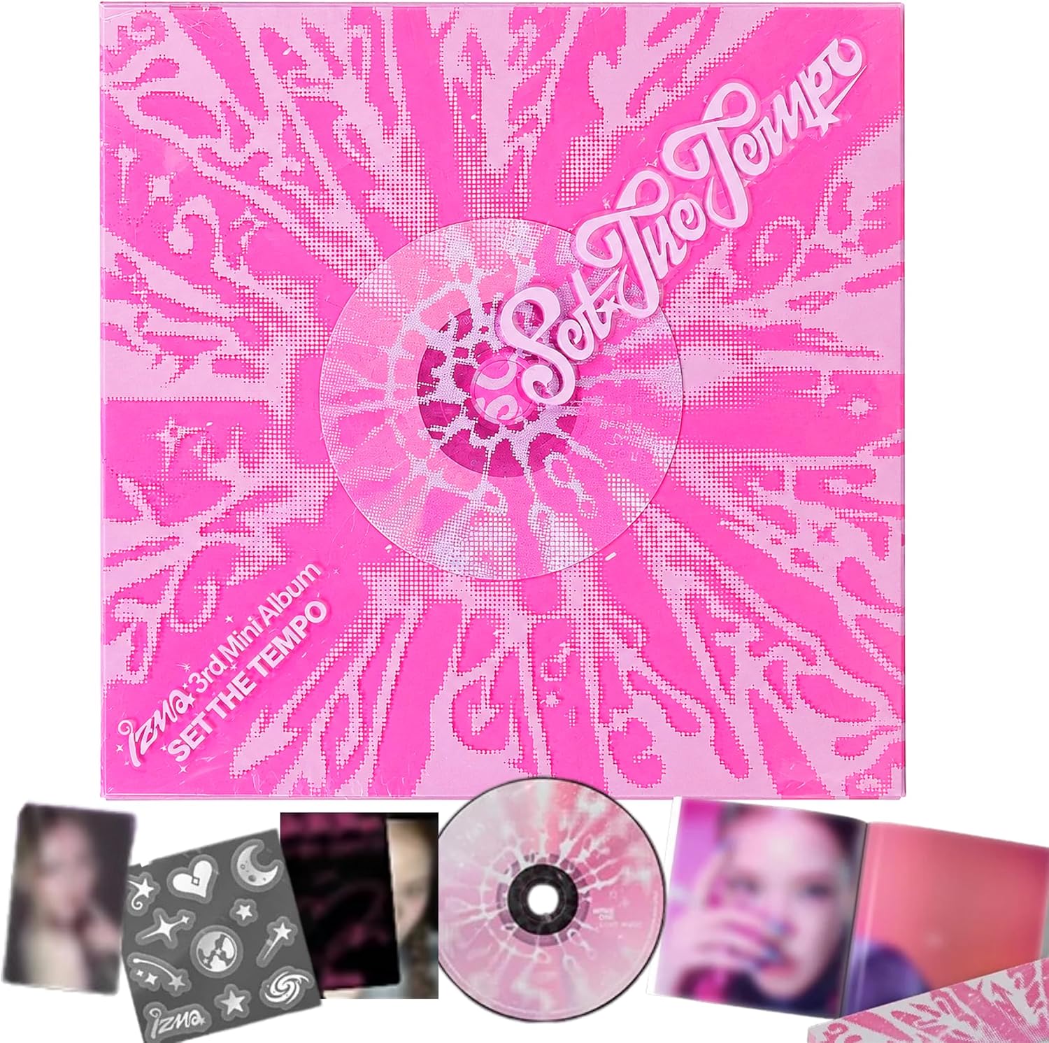 izna SET THE TEMPO 3rd Mini Album [PHOTOBOOK B Ver.] CD + Photobook + Photocard + Lenticular Card + Star Sticker (METRONOME)