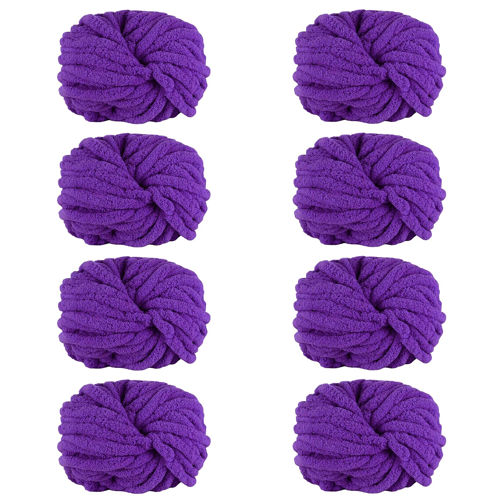 Maxee Dicke Wolle Garn 8 * 250 Stück, Sperrige Armstricken Wolle, Soft Arm Knitting, XXL Grobstrick Weiches Wollgarn, zum Häkeln für Decke, Perfekt zum Weben von Haustier Nest, Decken, Zierkissen