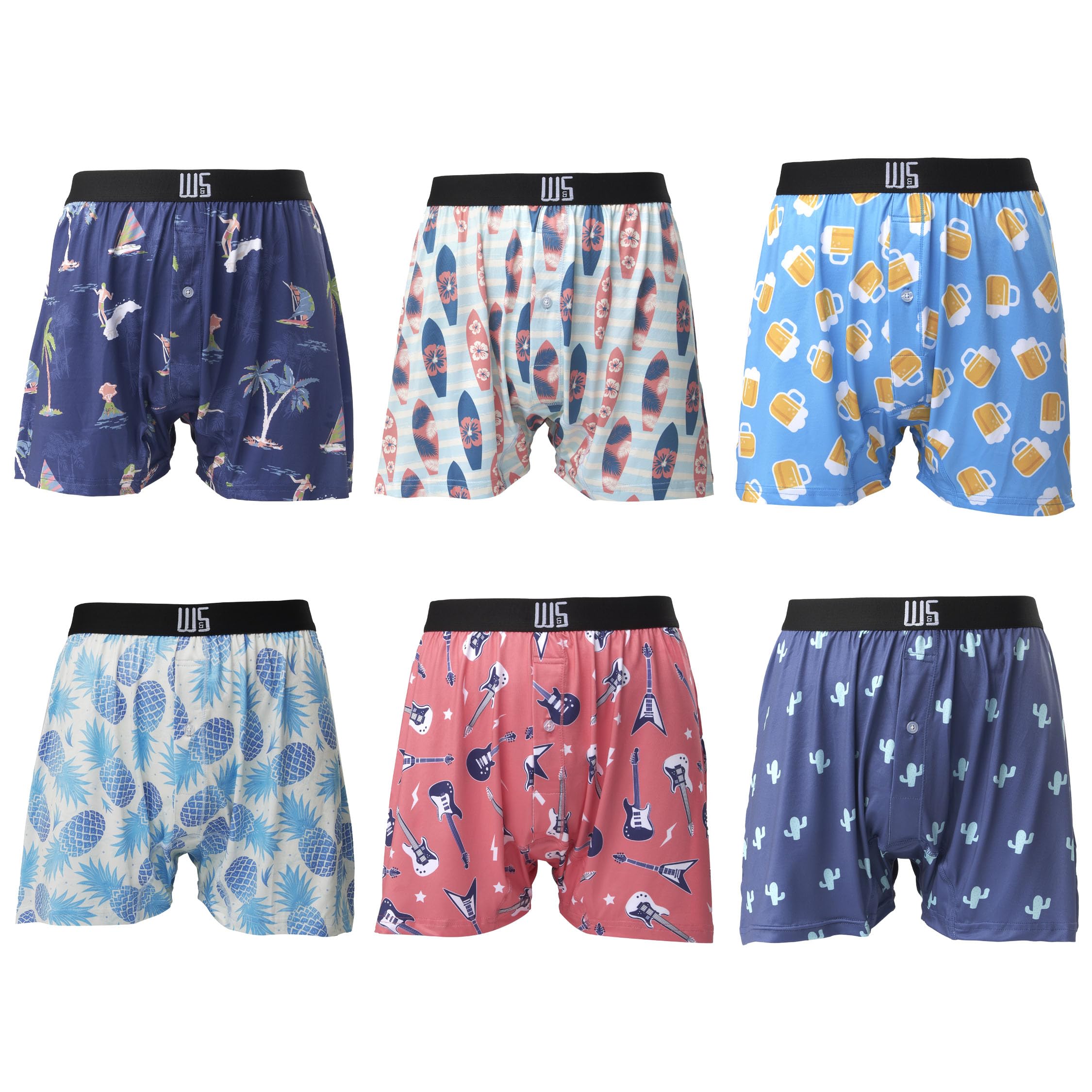 Warriors Scholars Mens boxer Shorts Boxer shorts for men pack of 6 Printed Mens underwear Men boxer short