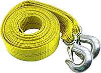 HFS Heavy-Duty Tow Strap with Hooks - 10,000 lb Capacity, 2x20 ft Polyester Webbing for Truck Recovery, ATV Towing & Off-Road Rescue