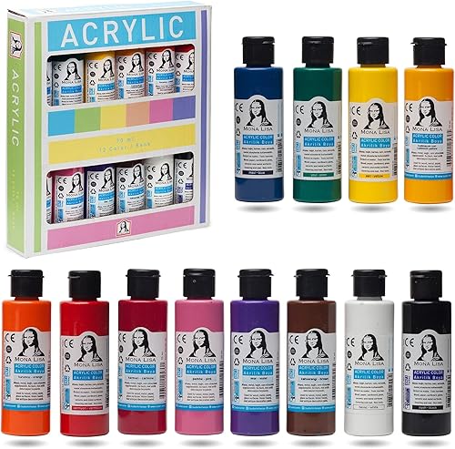 Miniatura 10 de Monalisa - Juego de pintura acrílica, impermeable, colores vibrantes para pintar sobre madera, piedra y lienzo, para niños, adultos, pintores de