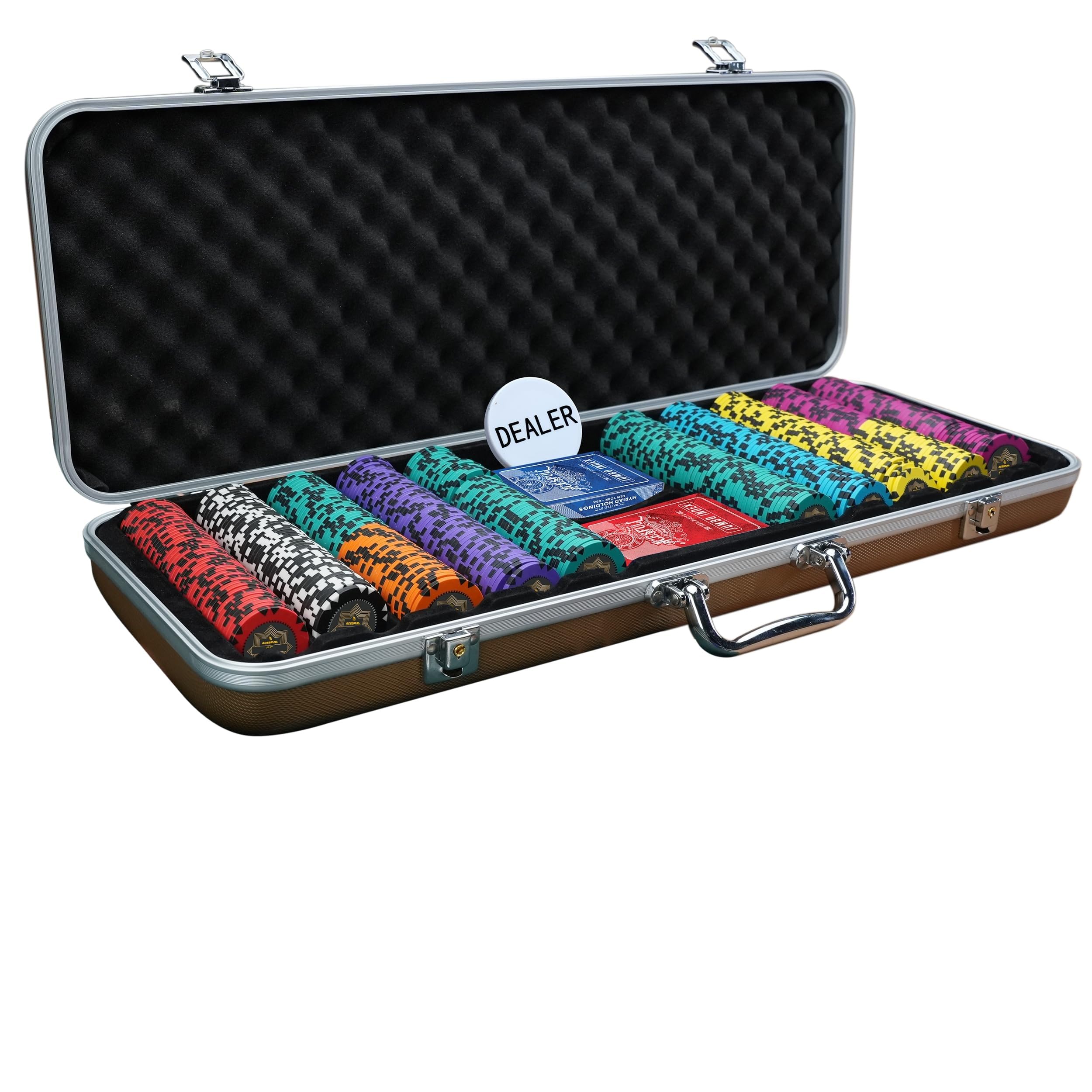 CASINO KART Aureate Galaxy Casino Poker Chips Without Denomination Comes with The Set of 300 & 500 Pieces Clay 40 MM, 14gms, For all Games Poker Teen 3 Patti Roulette Flush Blackjack Rummy (500 Chips)