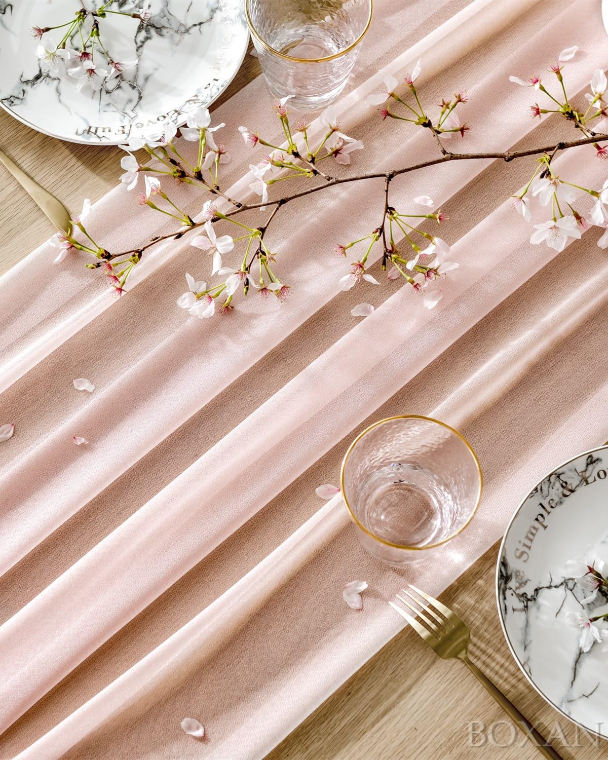 BOXAN Runner Da Tavola Trasparente Fucsia: 90x300 Cm, In Poliestere Lavabile, Per Tavolo Buffet, Matrimoni E Feste Di Natale - 2