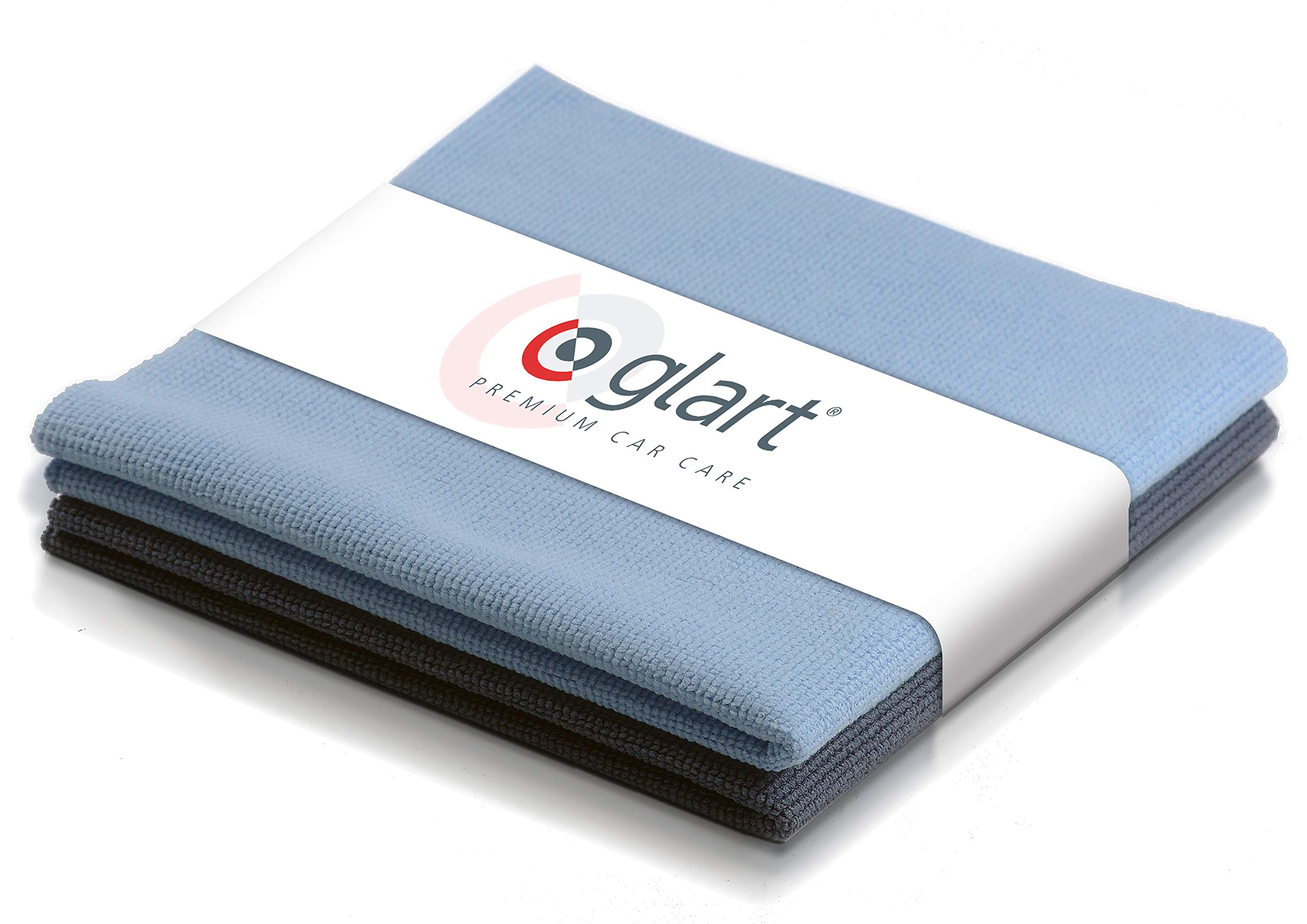 Glart42AB 2-piece set of microfibre cloths window pane cloths for the car 40 x 40 cm microfibre cloth window cloth window pane cloth, Red