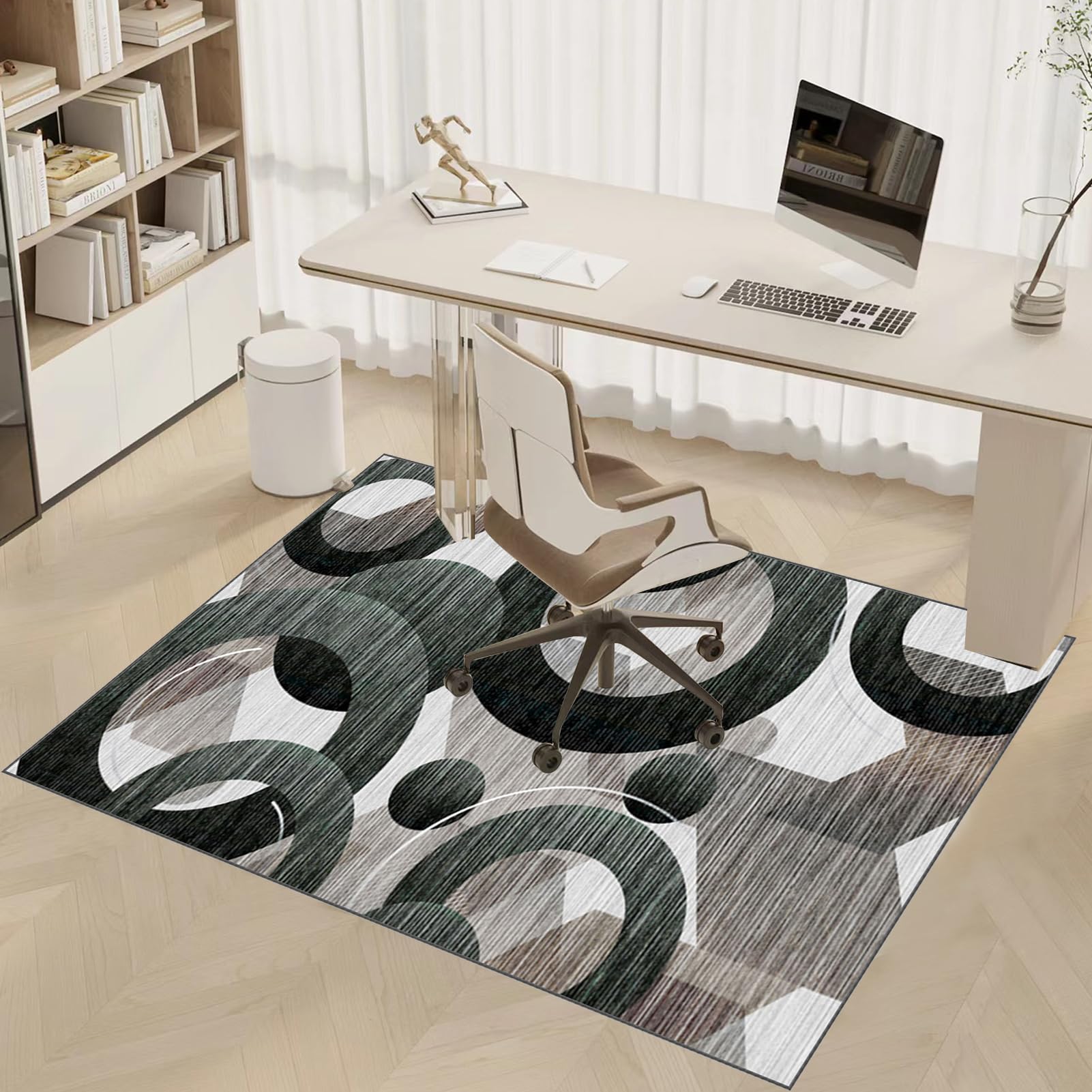 Tappetino per sedia da gioco, 80 x 120 cm, protezione da scrivania per ufficio e gaming, superficie resistente e antiscivolo, ideale per giocatori e professionisti