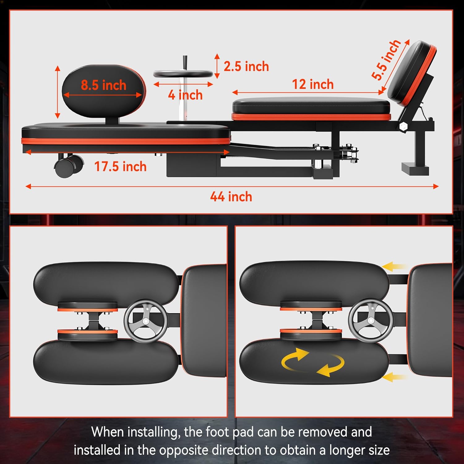 Rigel Leg Stretcher, 220LBS Leg Stretch Machine, Heavy Duty Steel Frame Equipment Splits Machine, Leg Stretching Training Machine for Home Gym Split Machine Training Fitness