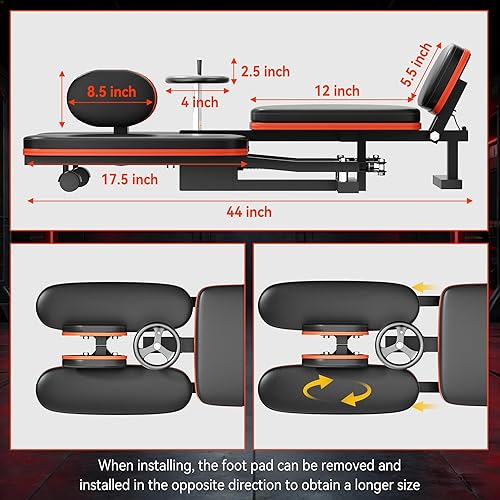Miniatura 6 de Rigel Estirador de Piernas, Máquina de Estiramiento de Piernas de 220 LBS, Equipo de Marco de Acero Resistente Máquina de Splits, Máquina
