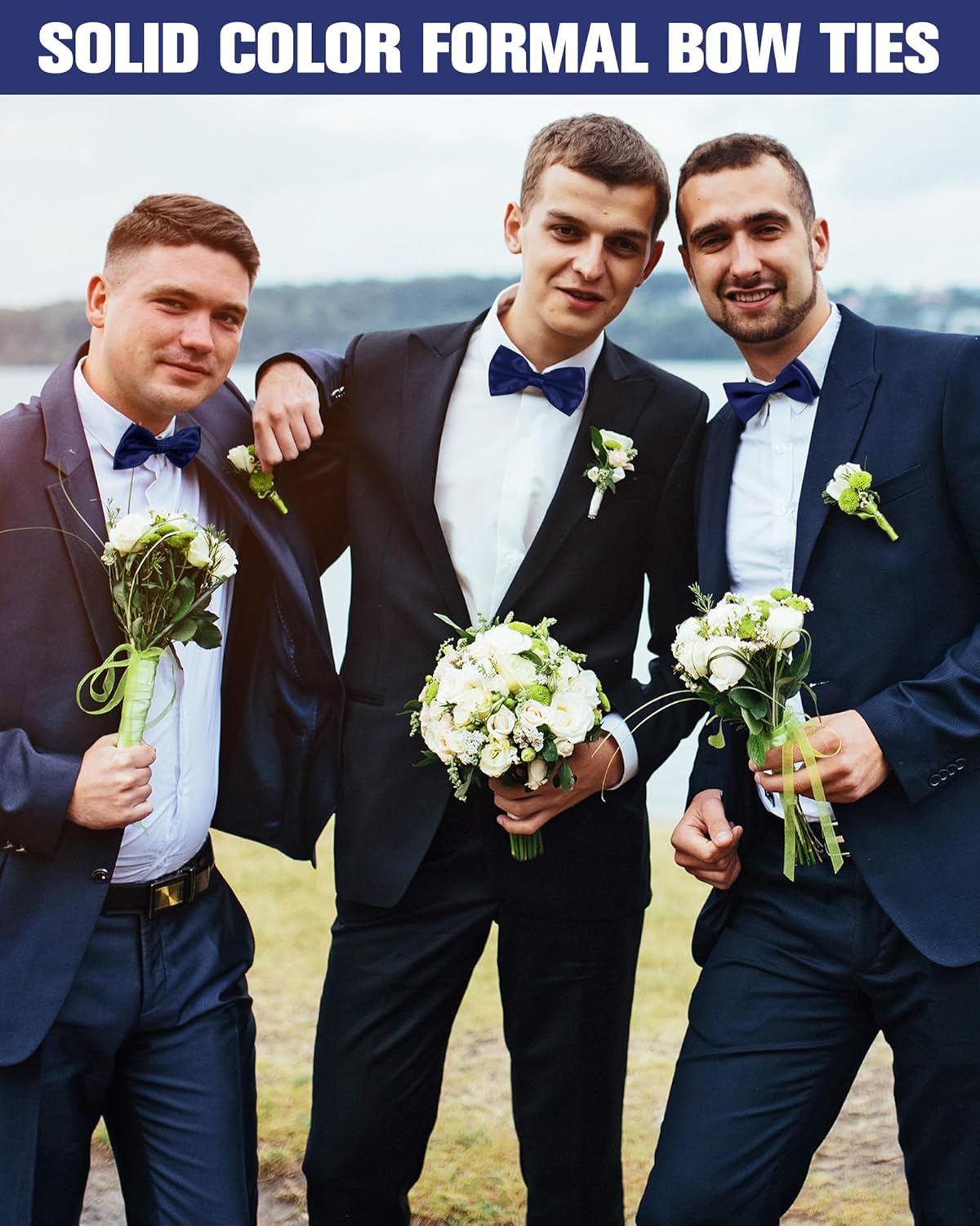 JaGely 40 Pcs Bow Tie for Men Pre-tied Adjustable Tuxedos Bowtie Formal Clip on Bow Satin Bowtie for Costume Wedding Party - Image 6